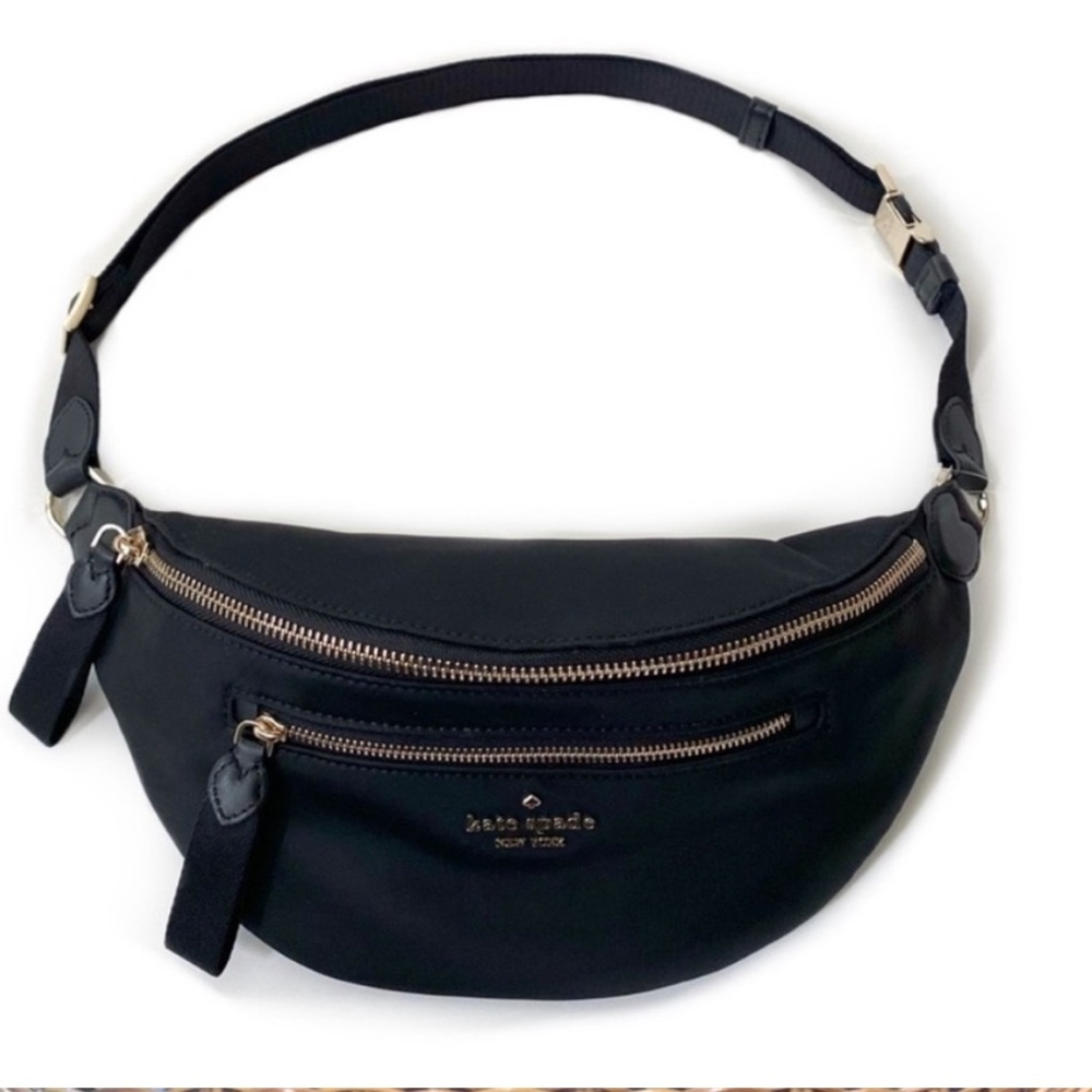 AUTHENTIC ♠️ KATE SPADE ♠️ CHELSEA BELT BAG/WAIST/FANNY PACK BLACK NYLON